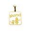 Colgante de Oro Amarillo 18K "Mamá"  Regalo Especial y Delicado